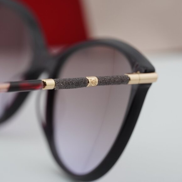 Carolina Herrera HER 0189/G/S T1W Cat Eye Sunglasses - Plum/Gold/Violet - Picture 8 of 11